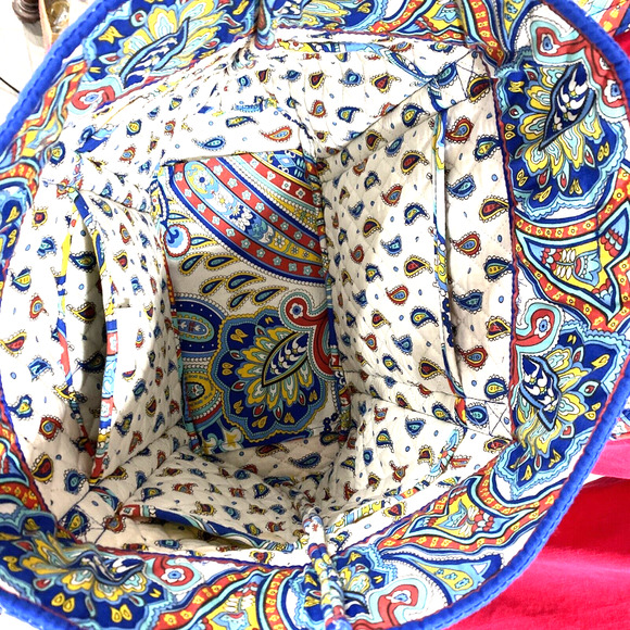 Vera Bradley Marina Paisley Multi Color Large Shoulderbag Tote Quilted Purse - Picture 9 of 10